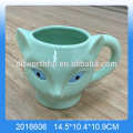 Green dolomite fox mug, ceramic fox cup wholesale